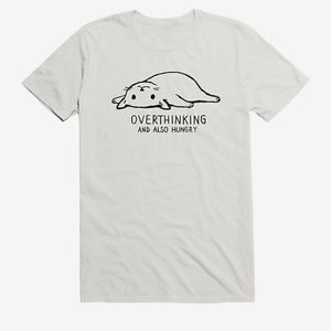 Hot Topic Overthinking And Also Hungry XXL White T-shirt